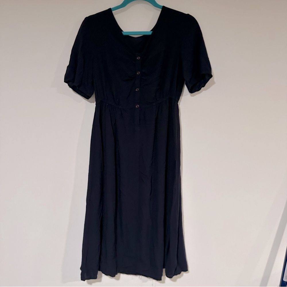 8seconds (8 seconds) Kfashion navy short sleeve featherlight dress S (4/6) NWOT